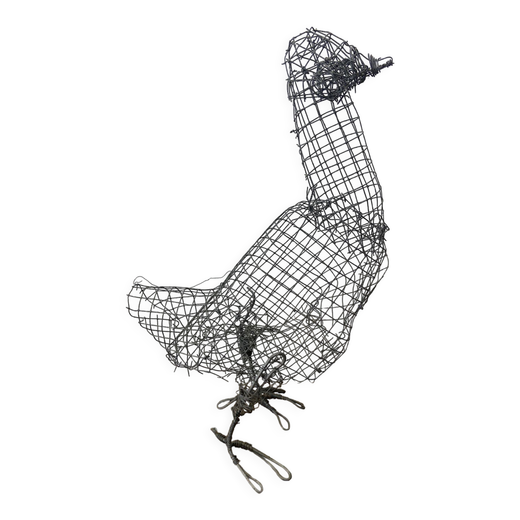 Sculpture metal hen