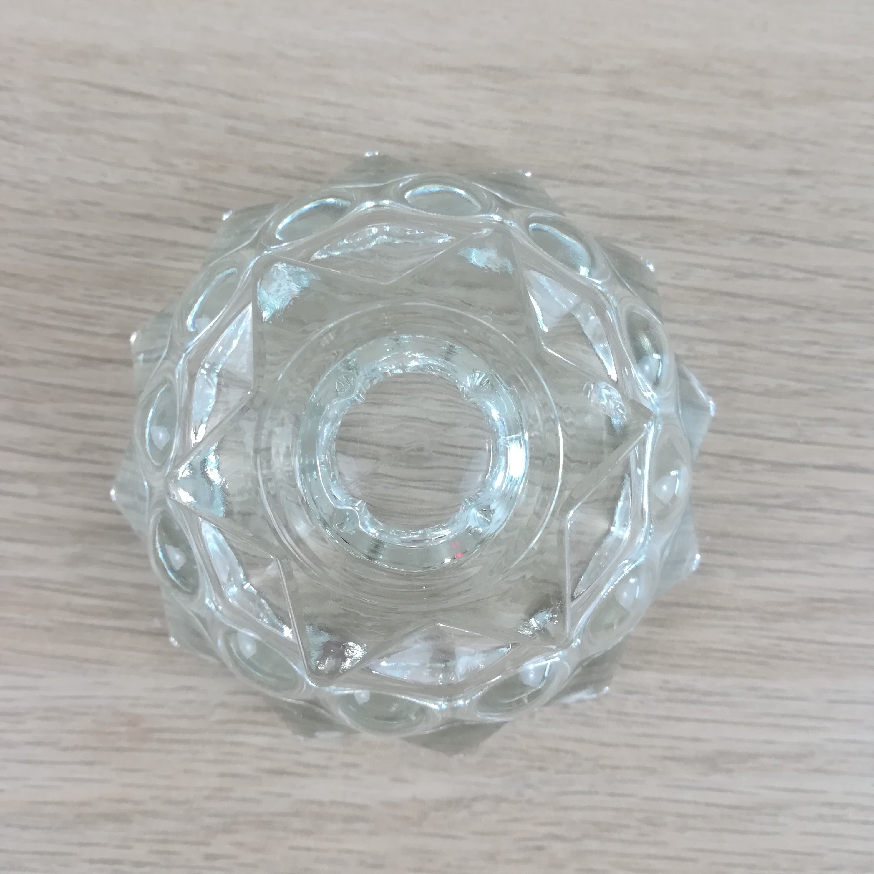 Glass star candle holder