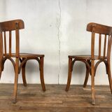 Pair of bistro and bohemian chairs 1950