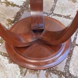 1930 Art Deco pedestal table in solid walnut