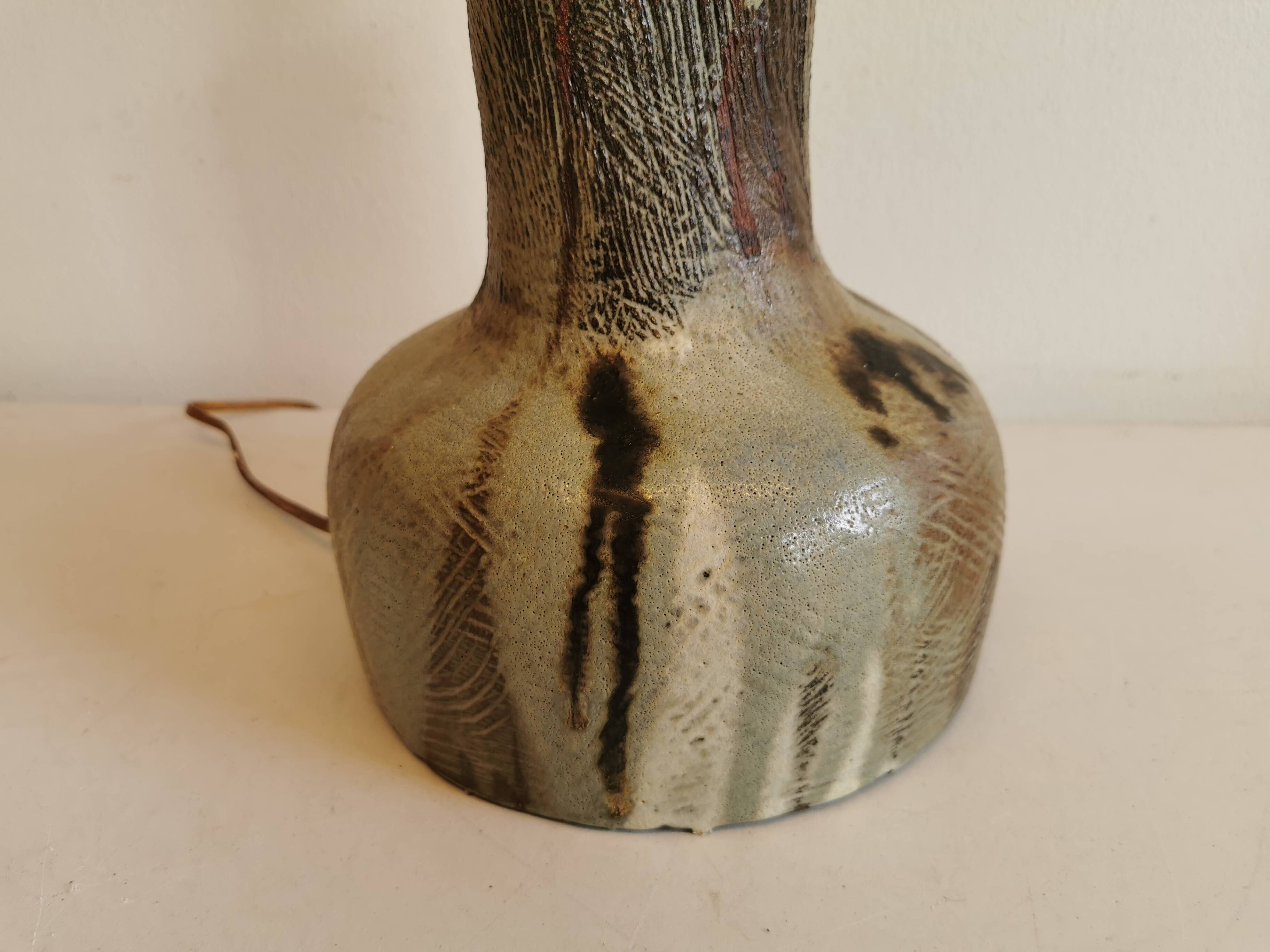 Large Danish ceramic table lamp from 1988 (stamped on the bottom)