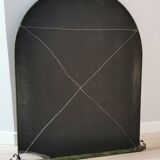 Console and mirror set - wrought iron and marble - 30s