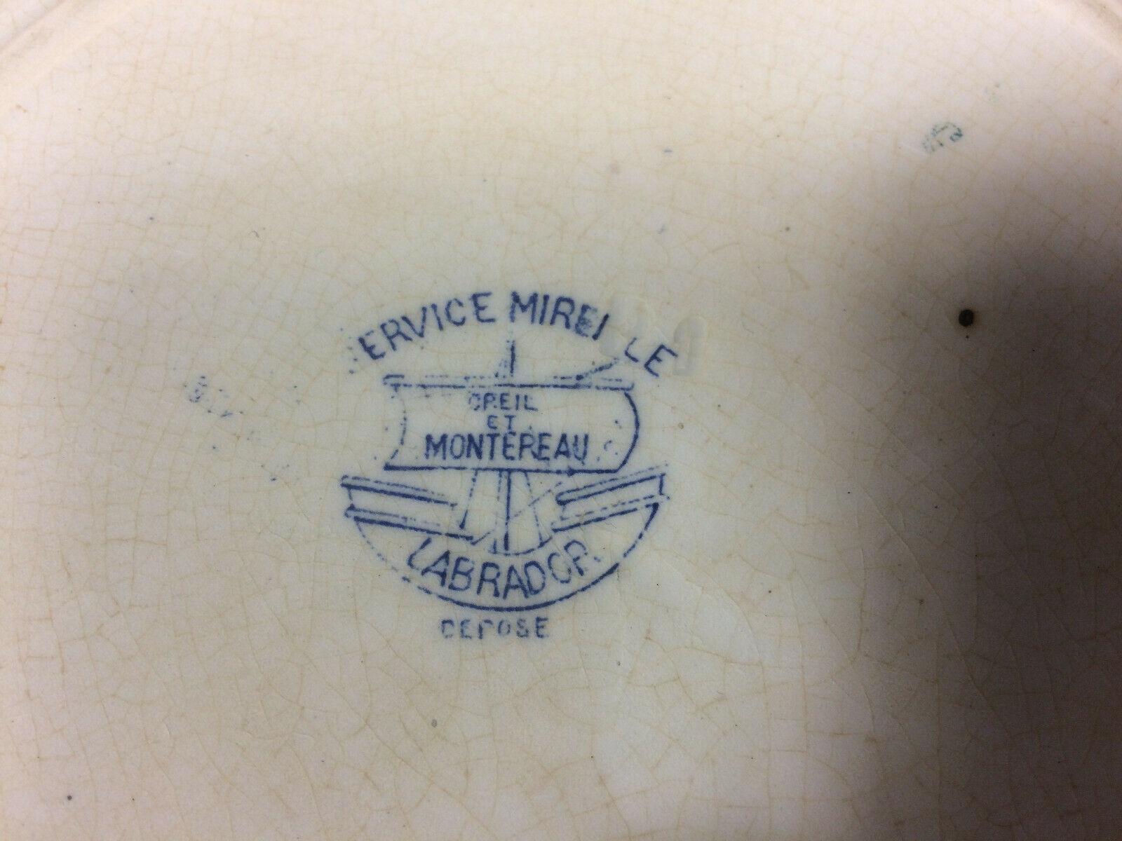 Lot 2 old plates Creil - Montereau model Mireille