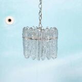 Orrefors Vintage Glass Suspension, Space Age lamp by Fagerlund