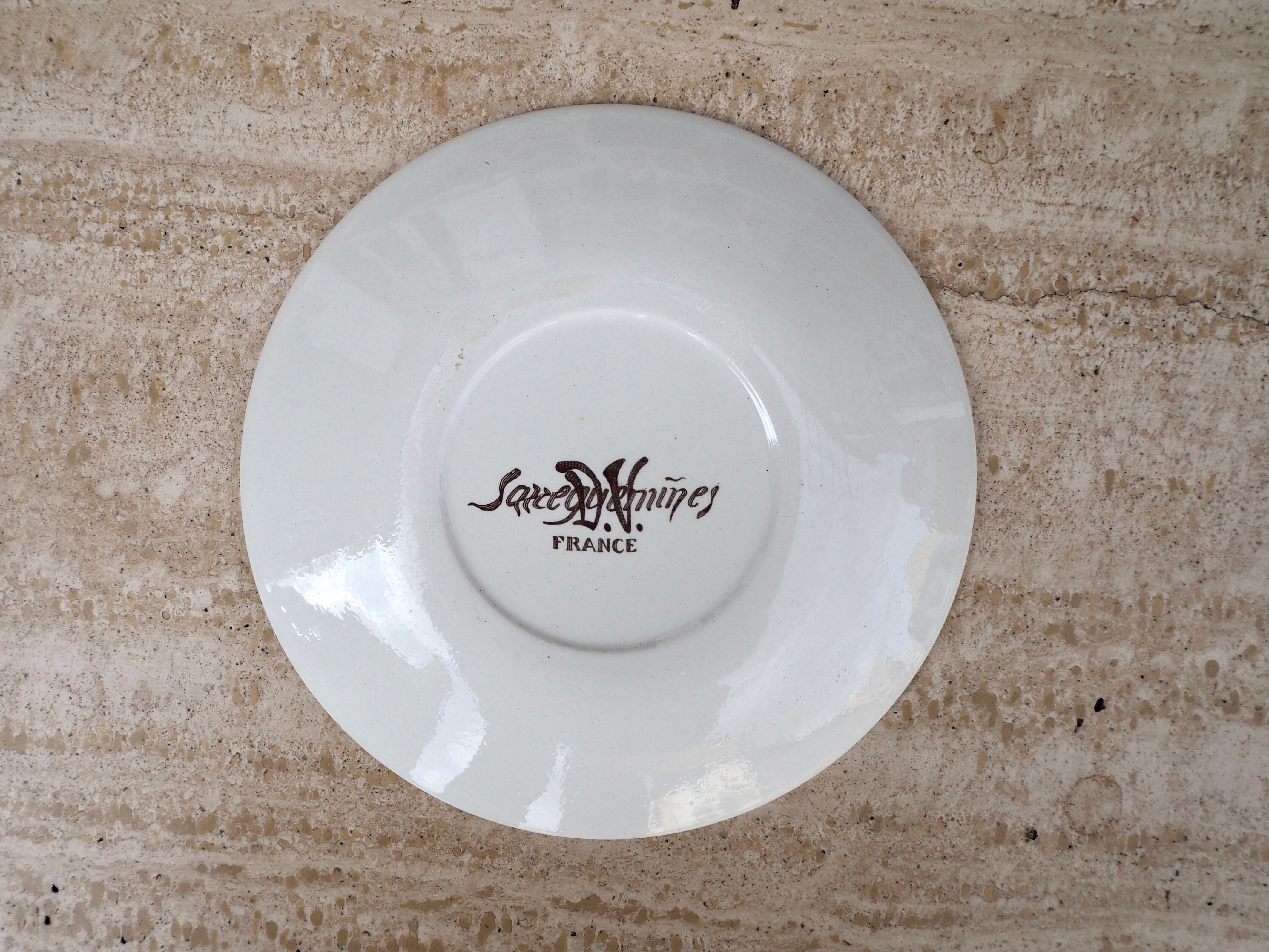 Set of 6 talking dessert plates Sarreguemines