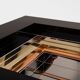 Lacquered brass and chrome coffee table by Alain Delon for Maison Jansen, 1972