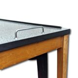 Art deco serving trolley with table and integrated tray