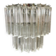 Transparent “Triedro” Murano glass wall sconce