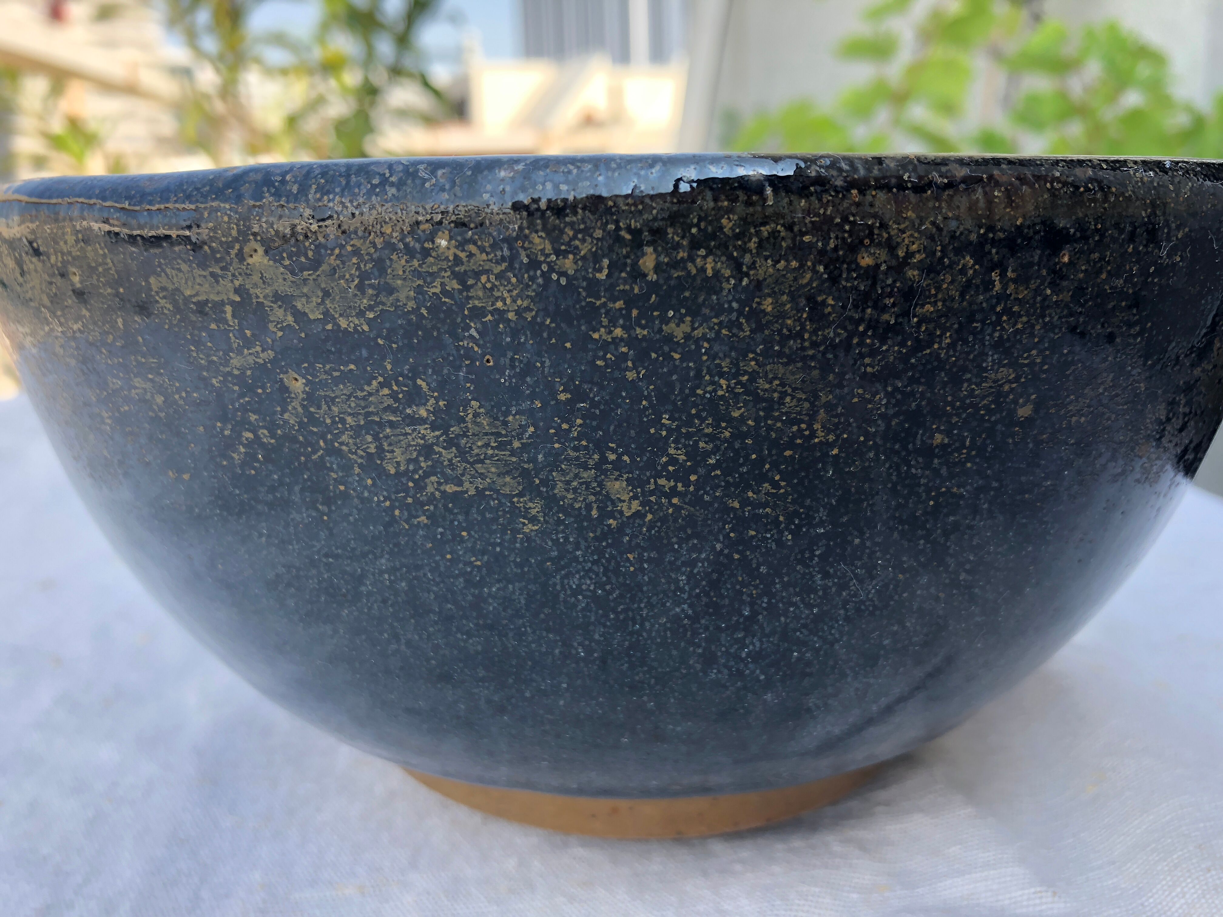 Bowl in glazed stoneware signed the Mignot