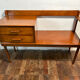 Mid Century Retro Vintage Teak Telephone Seat 1960