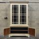 Old school library, white patinated two-body dresser, year 1888