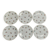 Dessert plates series of six Limoges Legrand porcelain
