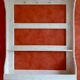 shelf / wall cabinet in wooden sandblasted effect old early twentieth century