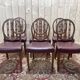 Suite de 6 chaises de style Louis XVI bordeaux