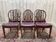 Suite de 6 chaises de style Louis XVI bordeaux