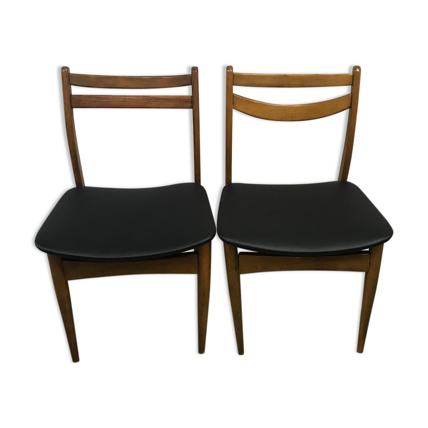Pair of mismatched scandinavian chairs 60s