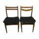 Pair of mismatched scandinavian chairs 60s