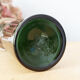 Green glass vase, bubbled blown glass, vintage