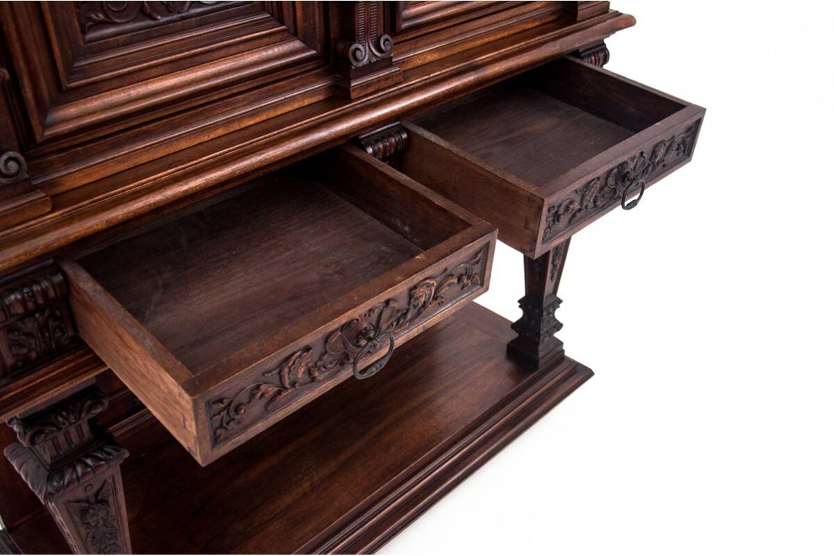 Figural Renaissance cabinet, France, around 1870.