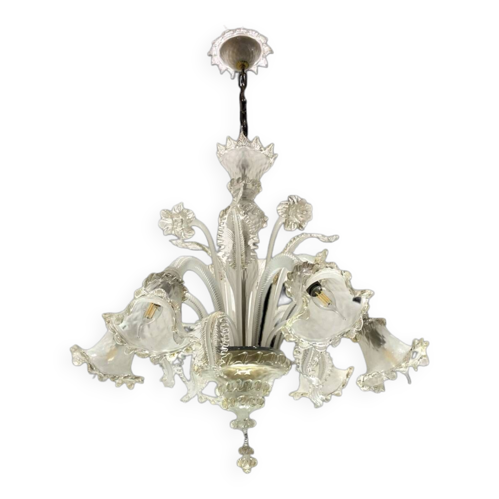 Lustre vénitien en verre de Murano années 1960 | Selency