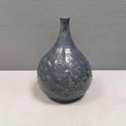 Pauline Toynbee vase, Textured Blue Crystal Glaze Organic Shape, 1980s