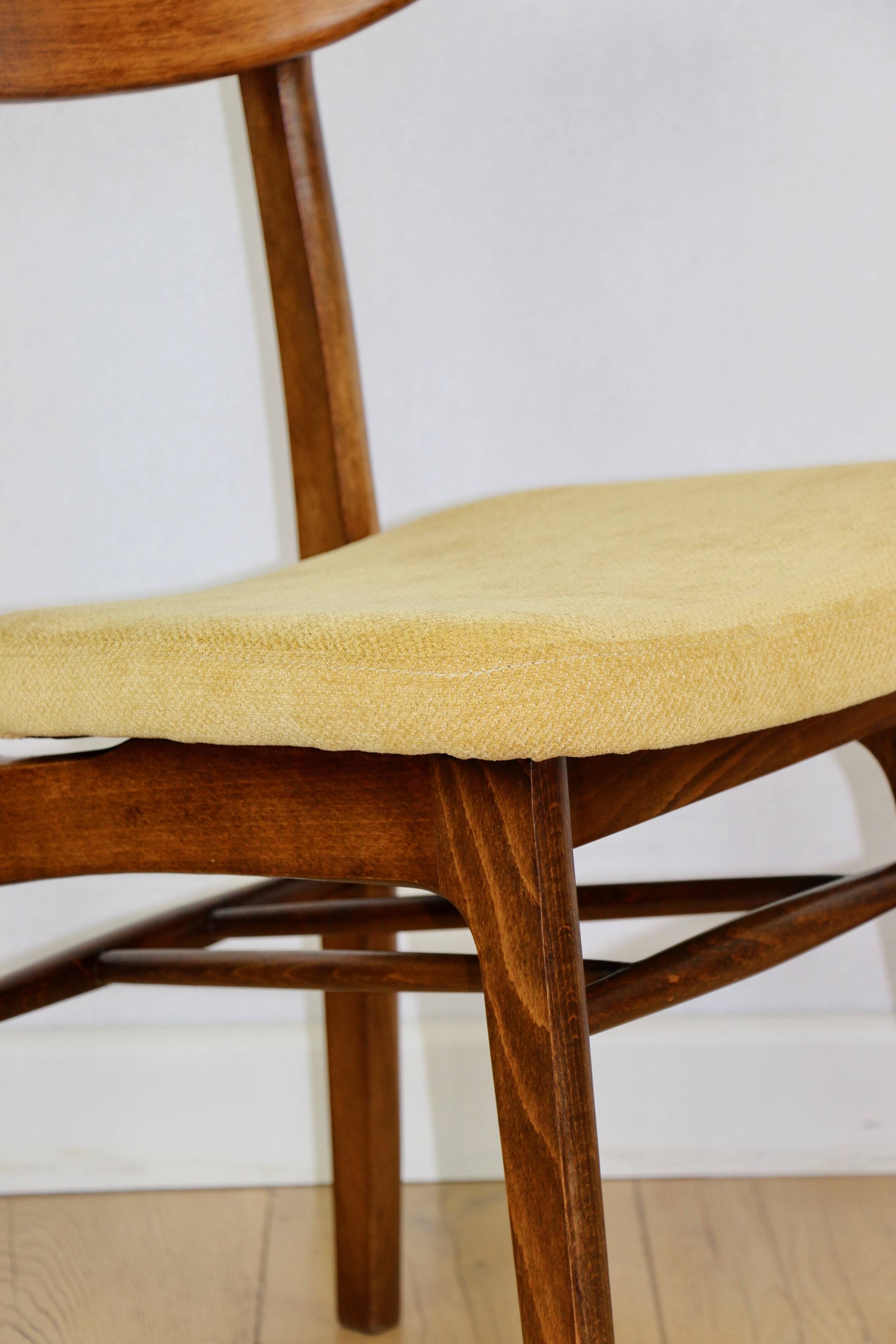 Vintage Hałas chairs yellow vintage - set of 2