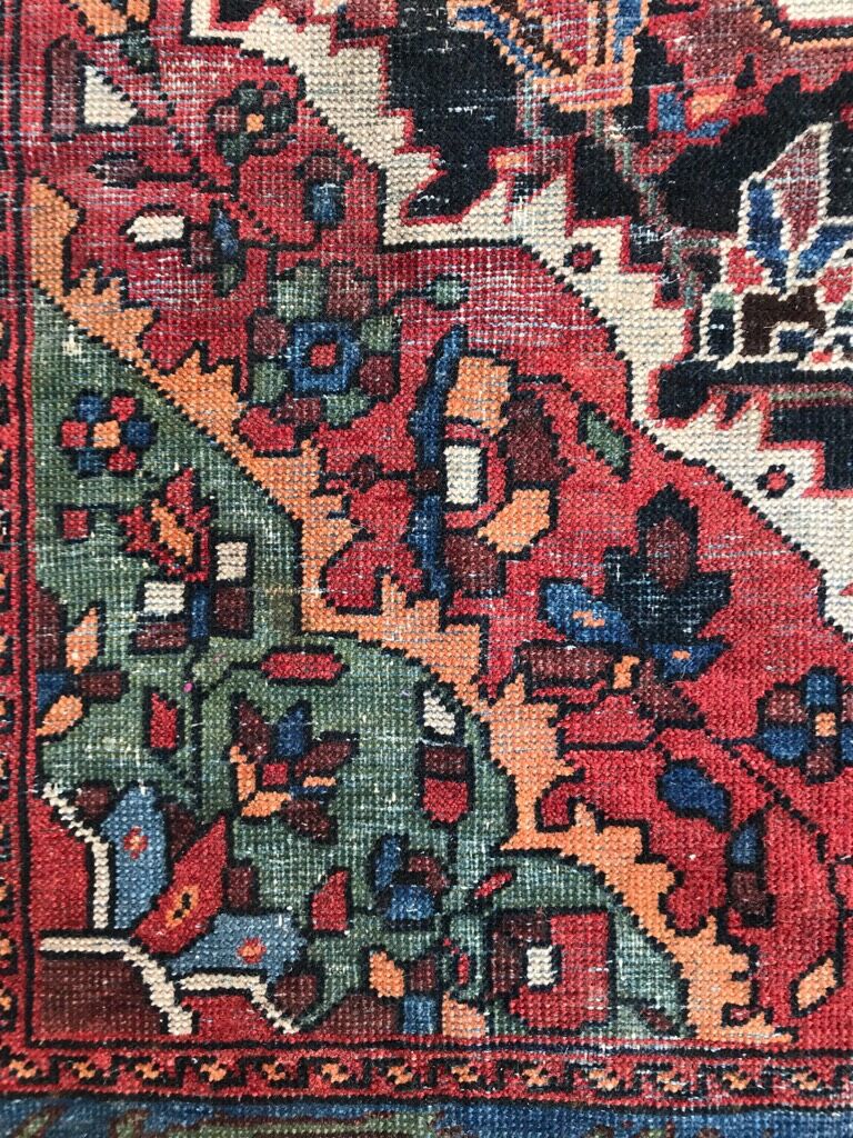 Carpet old persian bakhtiar made hand 176 x 300 cm