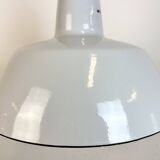 Industrial Grey Enamel Factory Pendant Lamp from Philips, 1960s
