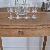 Louis XVI style oak desk console table