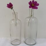 Pair of former pharmaceutical glass bottles
