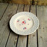 Old Round Plate in Ceramics by Digoin Sarreguemines Model Bastia