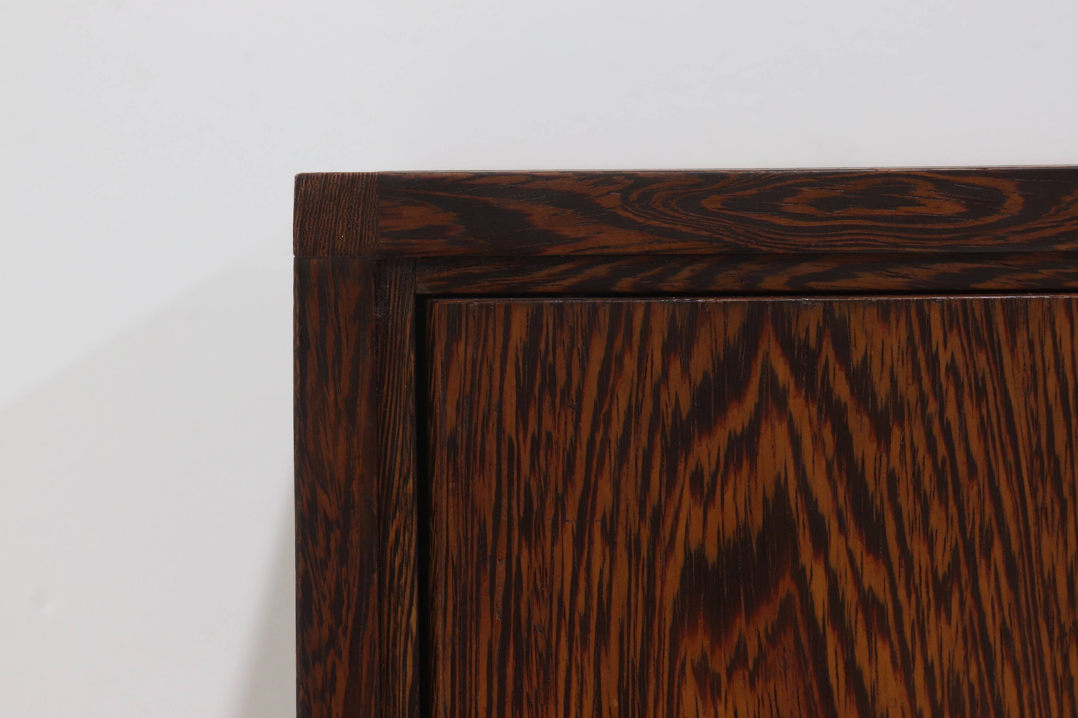 Dutch Minimalist Wenge Wooden Sideboard by Tijsseling 1970s