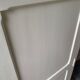 Vintage Parisian wardrobe, pale yellow lacquer, one door, three shelves, one drawer