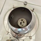 Set of 2 vintage chrome Space Age eyeball wall lights - 70s
