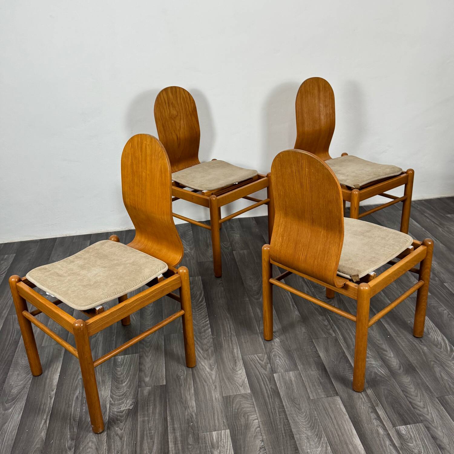 Set Di 4 Sedie Da Pranzo Design Mid Century Scandinavo Anni 70