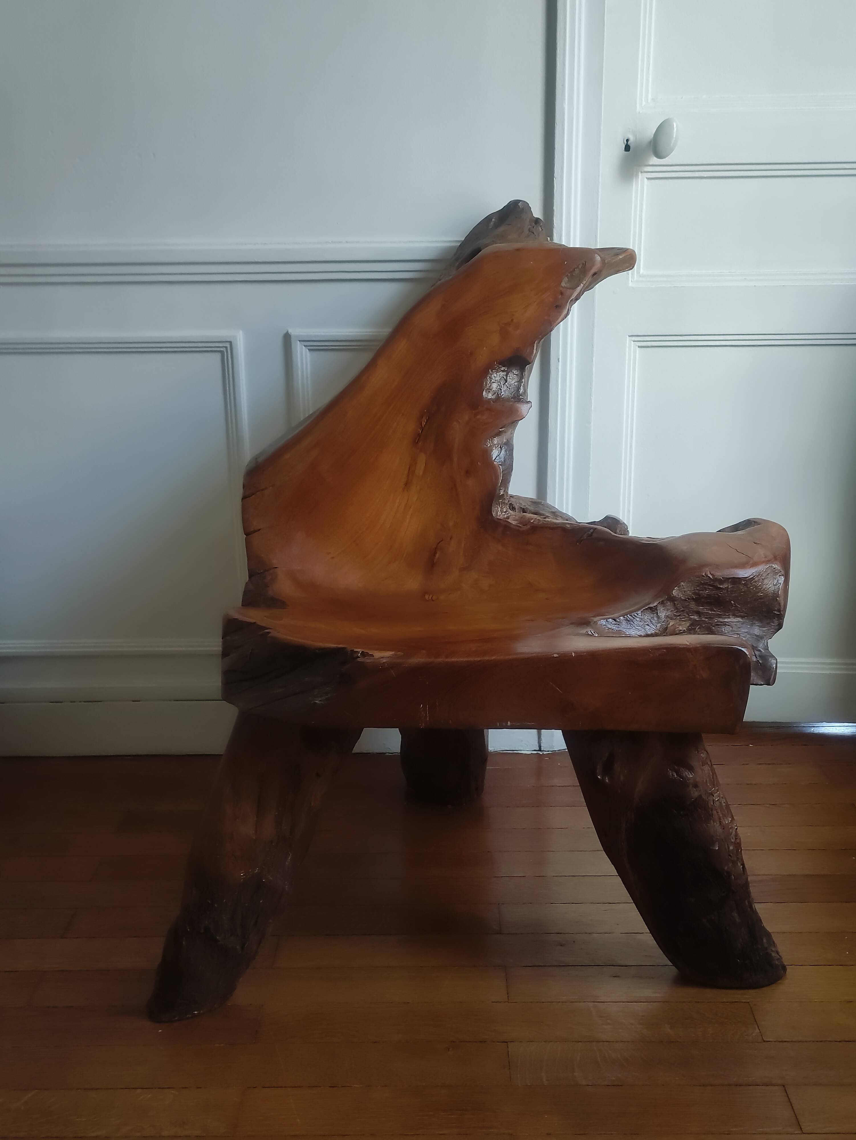 Exotic wood armchair