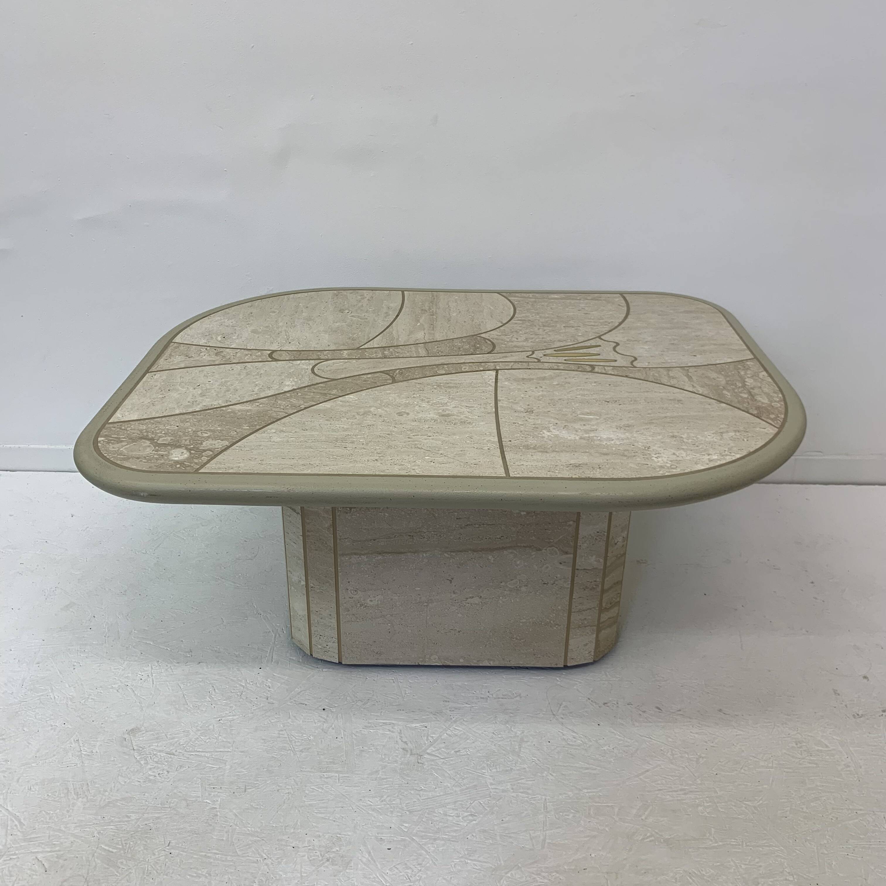 Mid-century design travertine coffee table, 1970’s