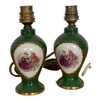 Pair of french foot lamps