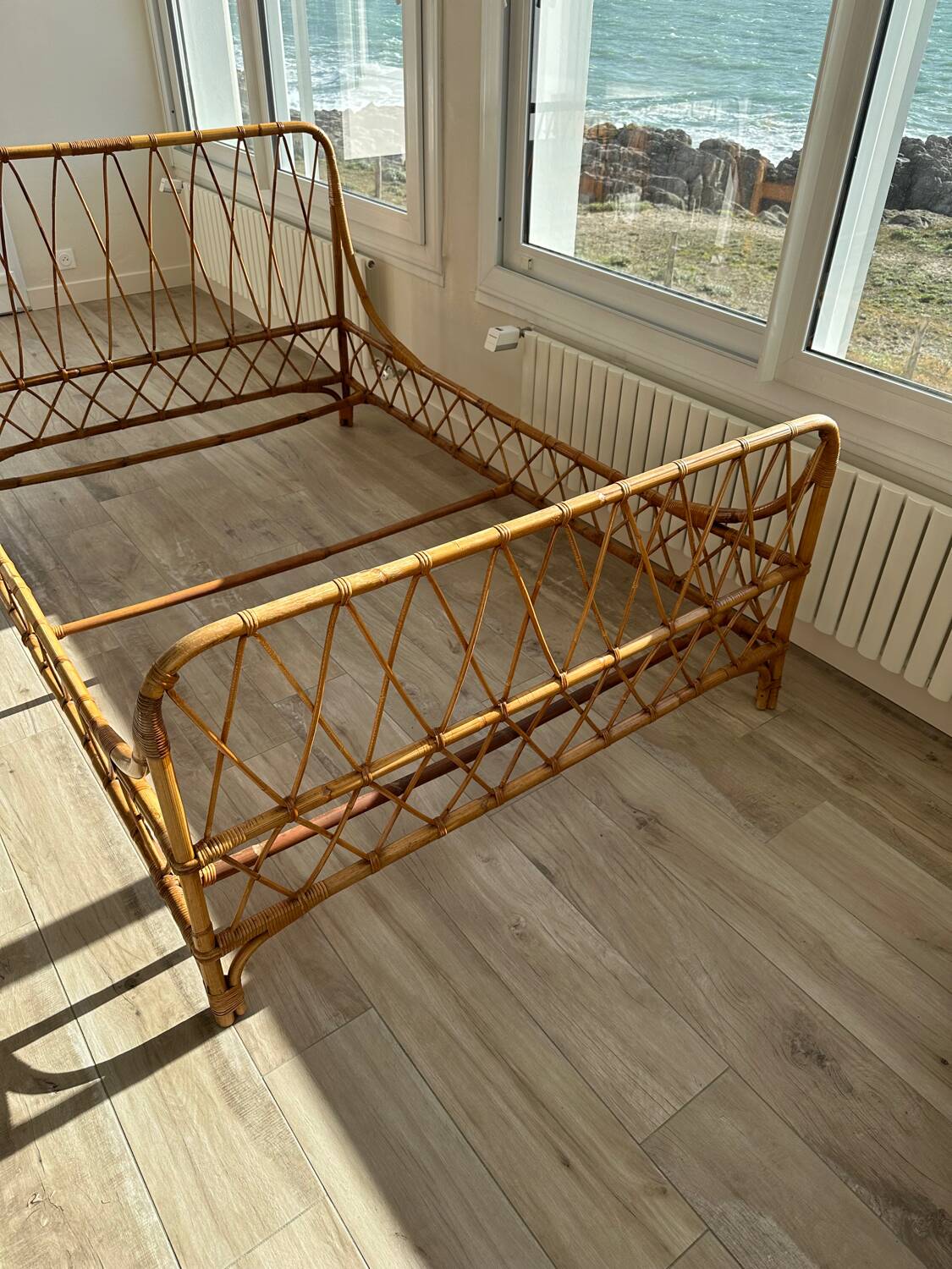 Bamboo and rattan bed