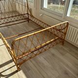 Bamboo and rattan bed