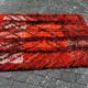 Swedish handmade wool - rya rug. estimated 1960s.