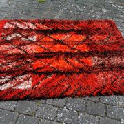 Swedish handmade wool - rya rug. estimated 1960s.