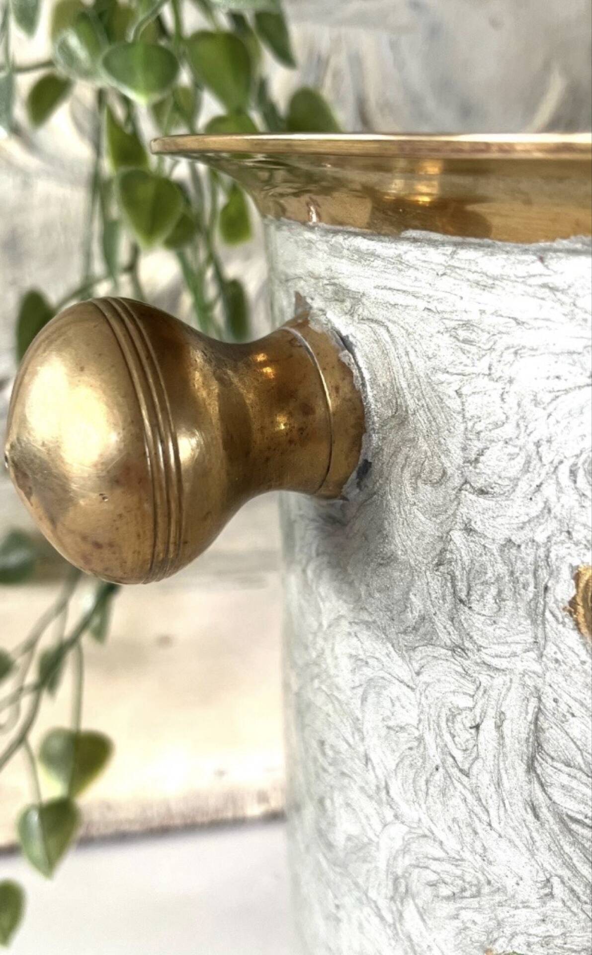 French cloisonne bucket enamelled colored over brass champagne cooler