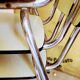 Trio of beige formica chairs