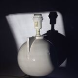 Racket white ceramic lamp base, Ikea, 1989