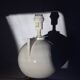 Racket white ceramic lamp base, Ikea, 1989