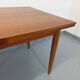 Table à manger style scandinave vintage des années 50 60 en teck avec rallonges