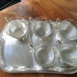 Silver coffee set and glass schott mainz 1970