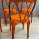 Set of 6 industrial metal dining chairs by Joseph Mathieu, painted steel, 1920s, France