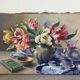 Nature morte, huile sur toile  signée Biacabe